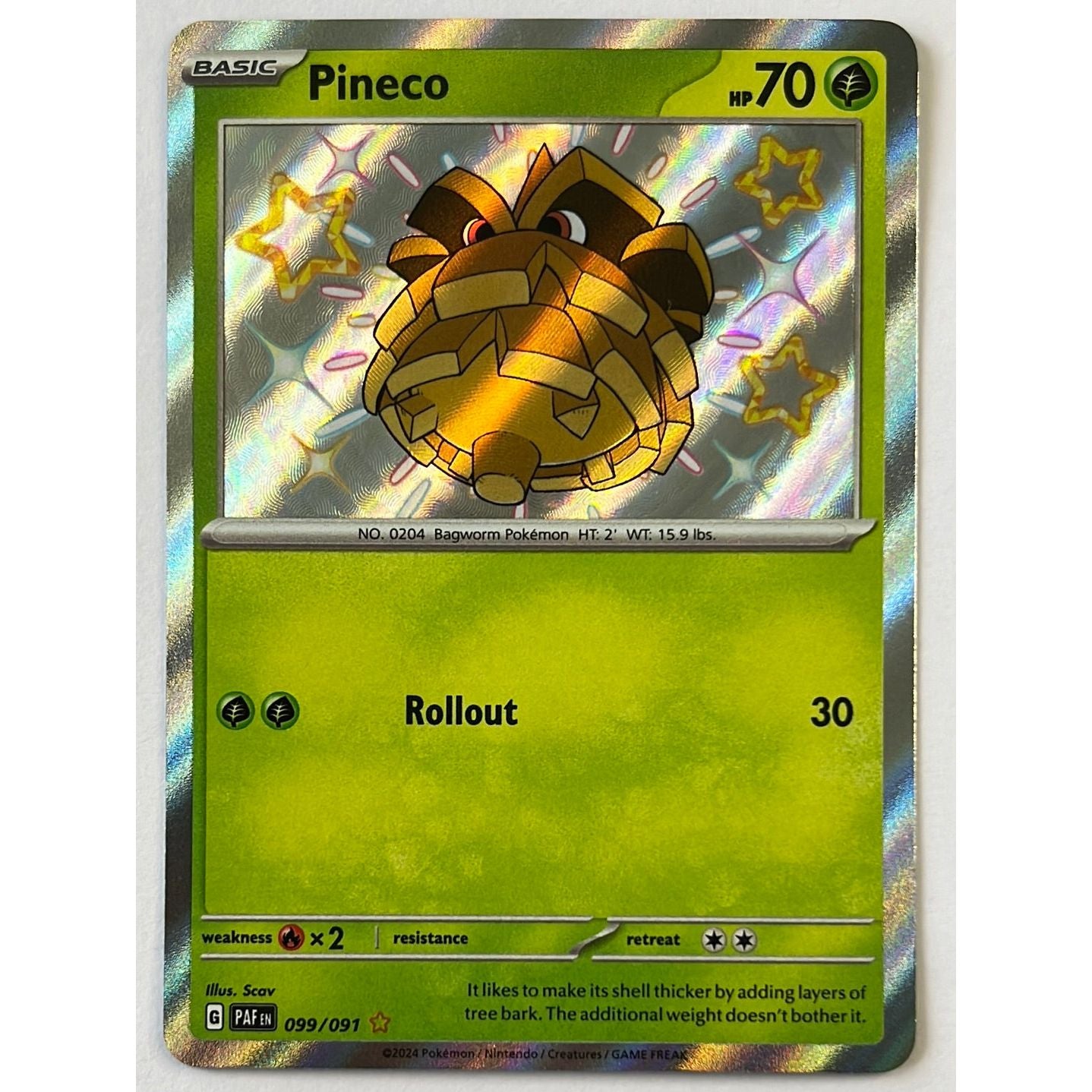 Pineco Holo Shiny Rare 099/091