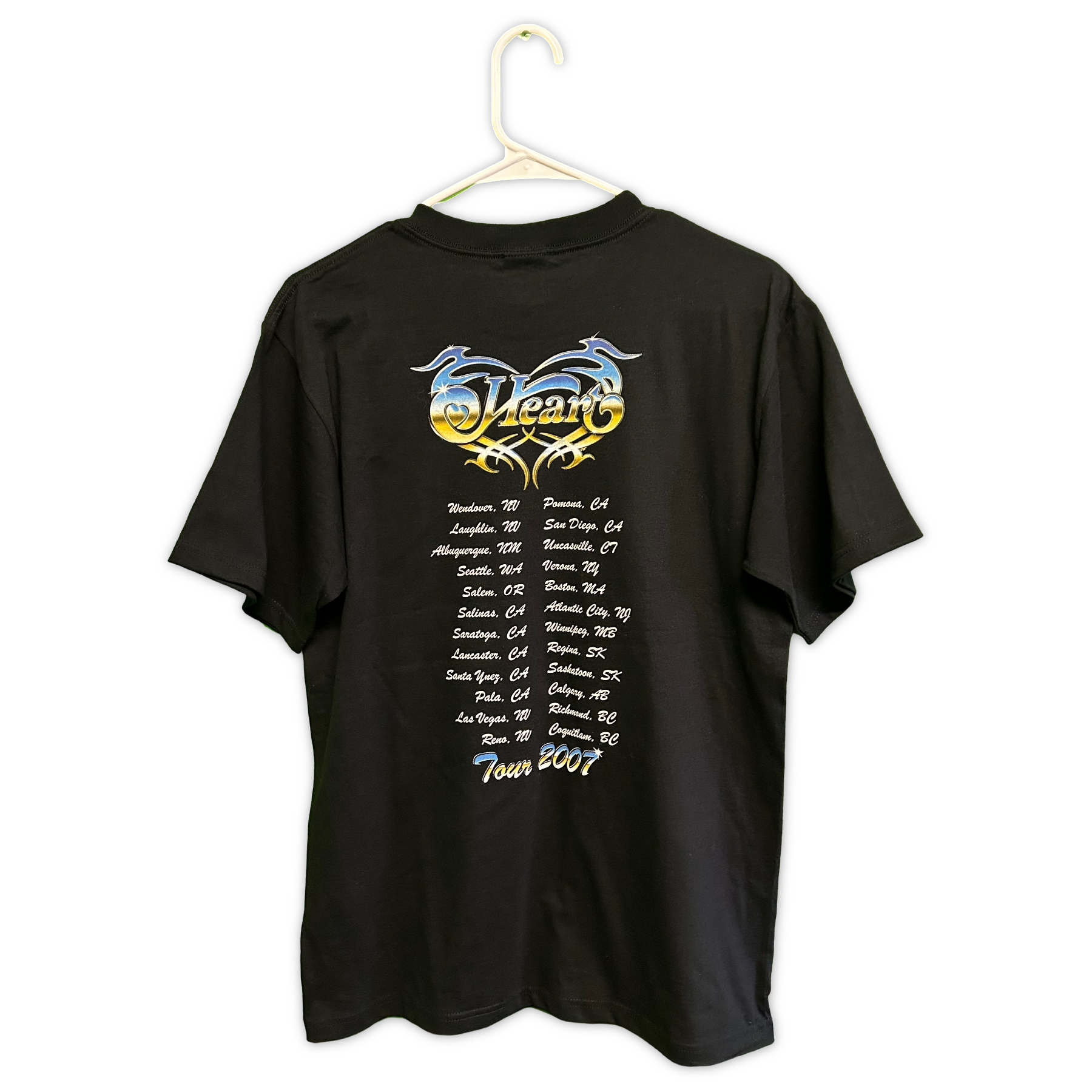 Official Heart 2007 Tour Date Shirt MD | Local Legends Cards & Collectibles