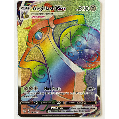 Aegislash VMAX Holo Rainbow Rare 190/185