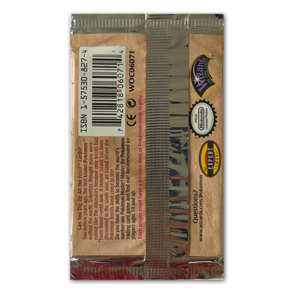Pokémon 1999 WOTC Fossil Unlimited Edition Lapras Booster Pack
