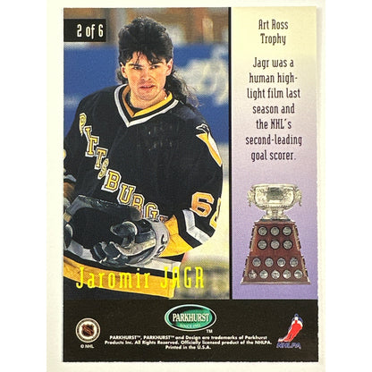 1994-95 Parkhurst Jaromir Jagr Art Ross Trophy Embossed