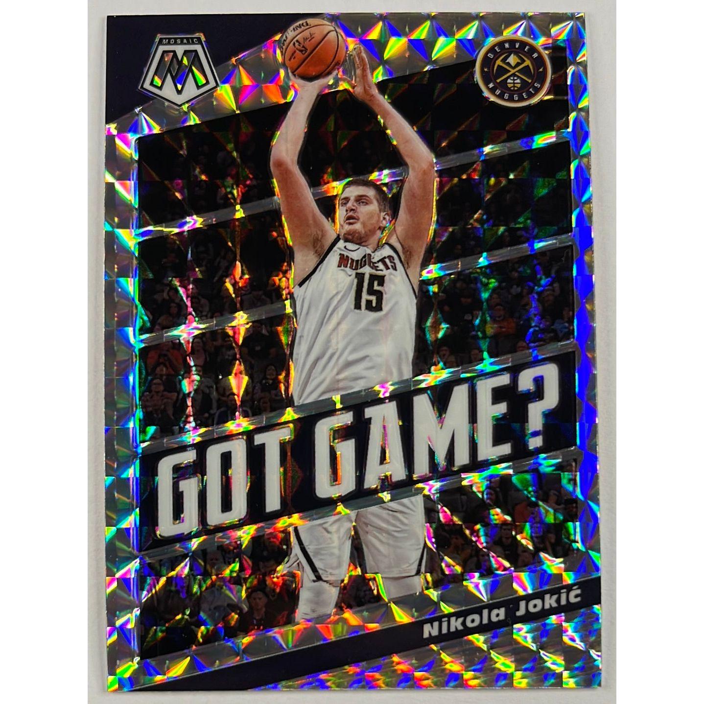 2019-20 Mosaic Nikola Jokic Got Game Silver Mosaic Prizm