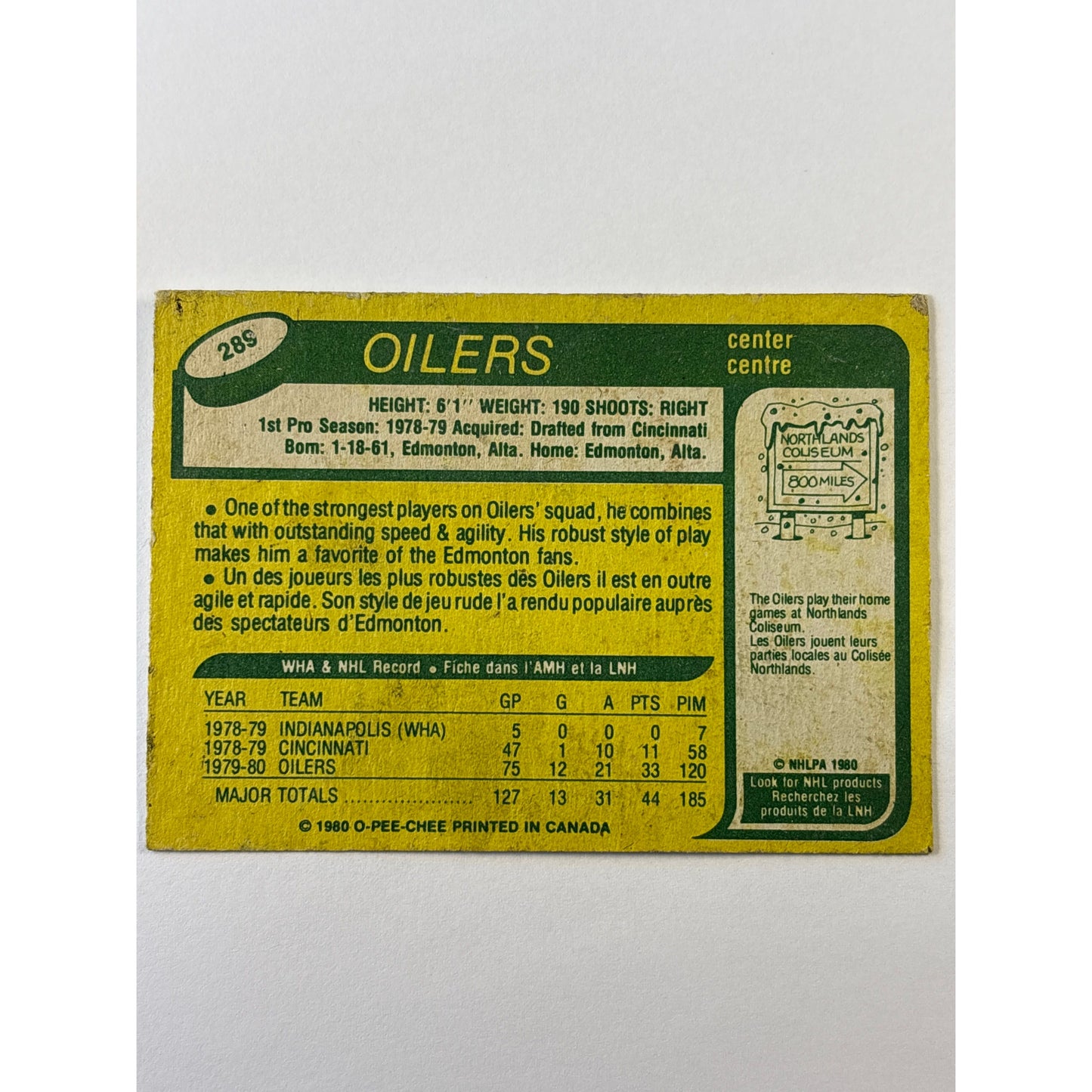 1980-81 O-Pee-Chee Mark Messier Rookie Card | Local Legends Cards & Collectibles