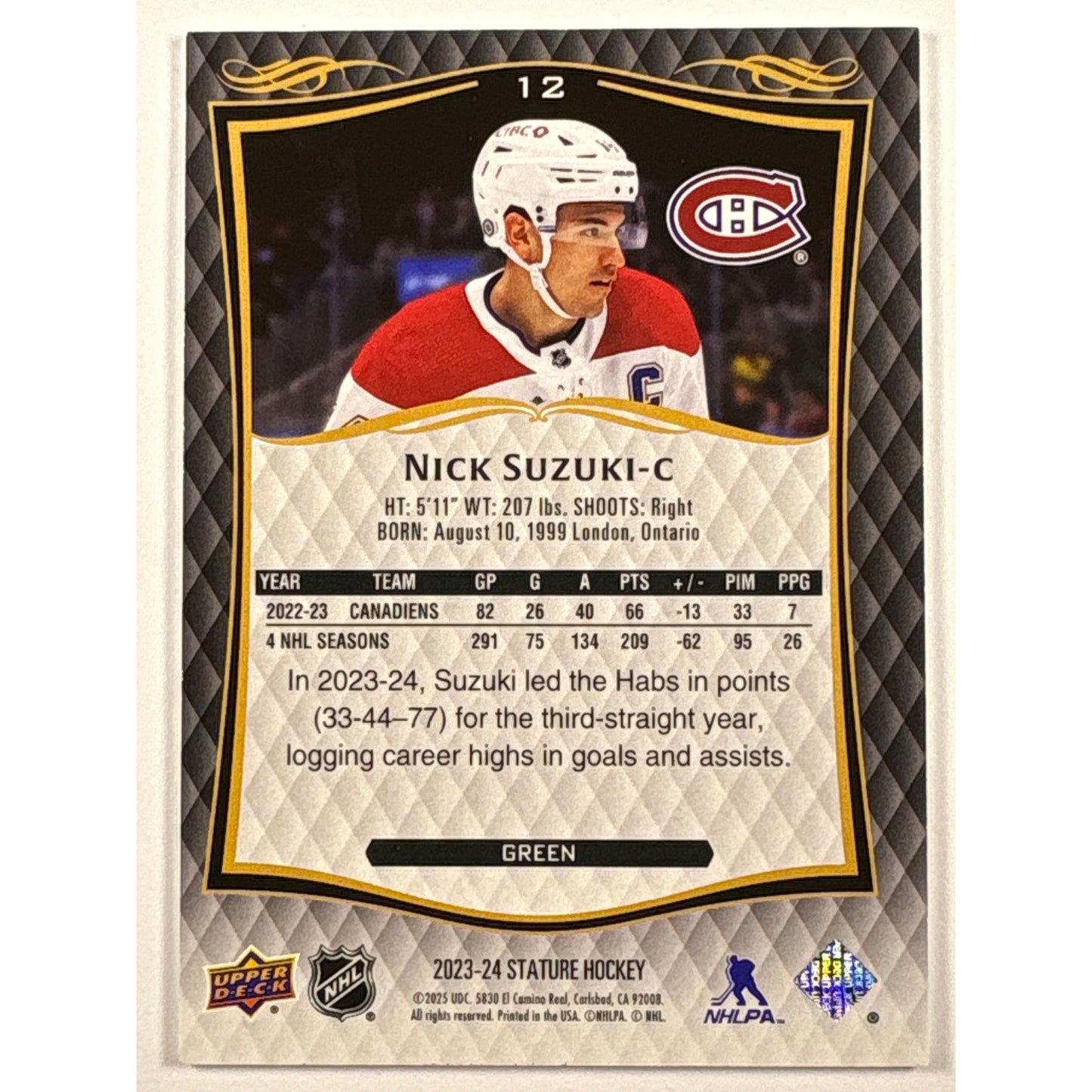 2023-24 Stature Nick Suzuki Green 374/375