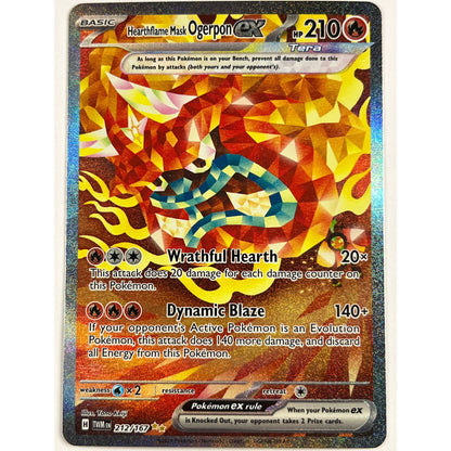 Hearthflame Mask Ogerpon EX Holo Special Illustration Rare 212/167