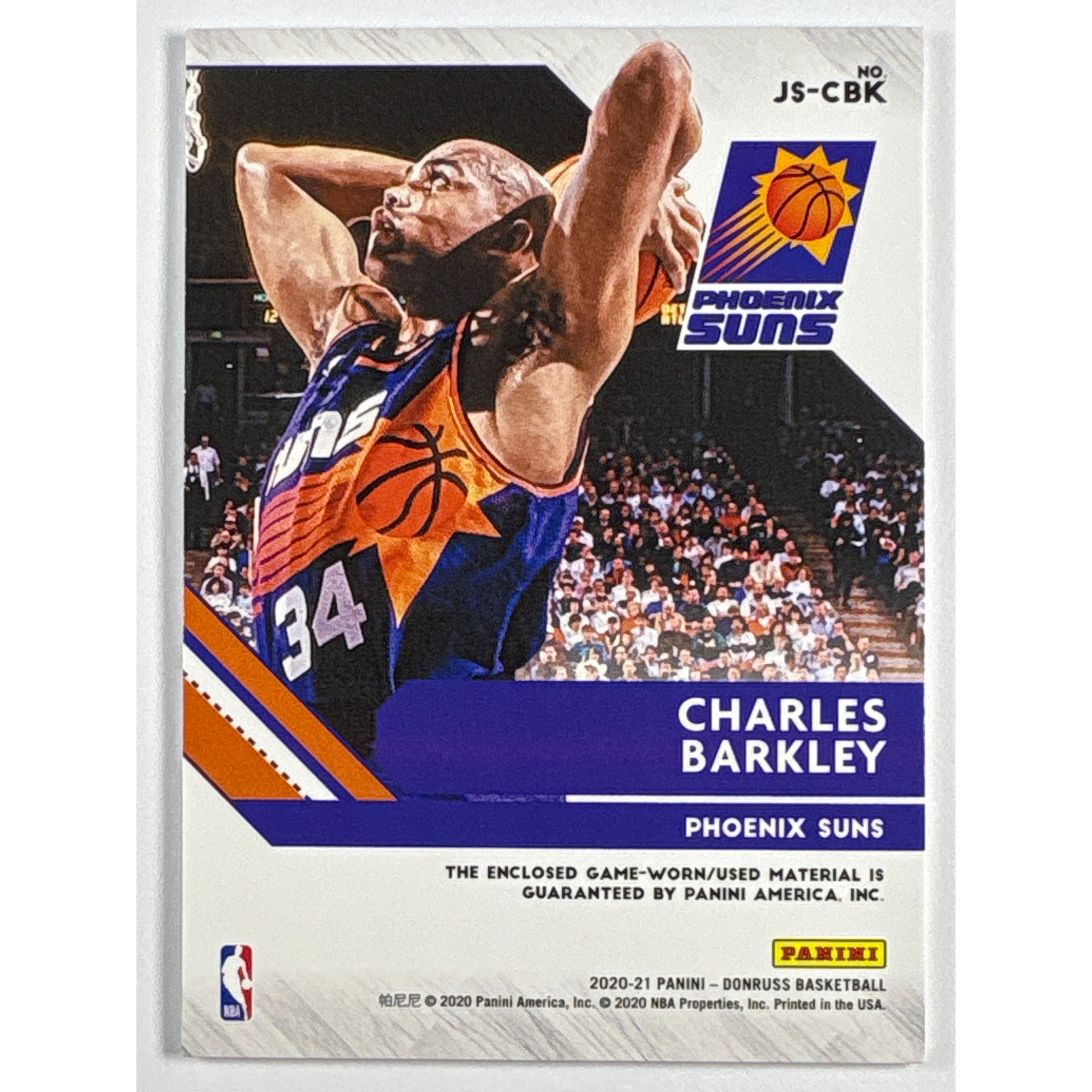 2020-21 Donruss Charles Barkley Game Worn Jersey Patch | Local Legends Cards & Collectibles
