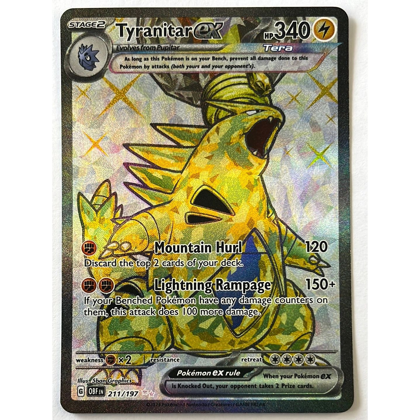 Tyranitar EX Ultra Rare 211/197