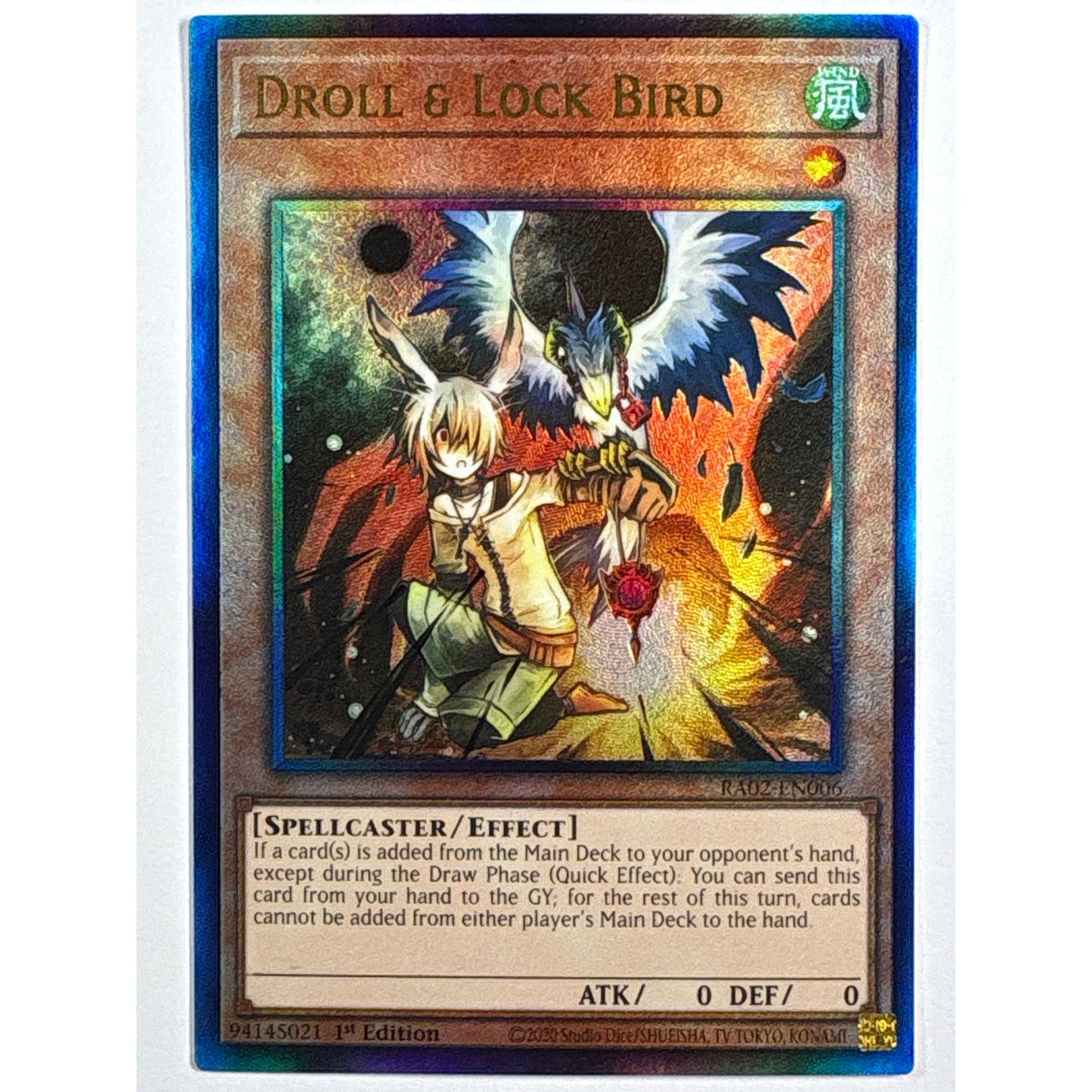 1st Edition Droll & Lock Bird Quarter Century Secret Rare RA02-EN006