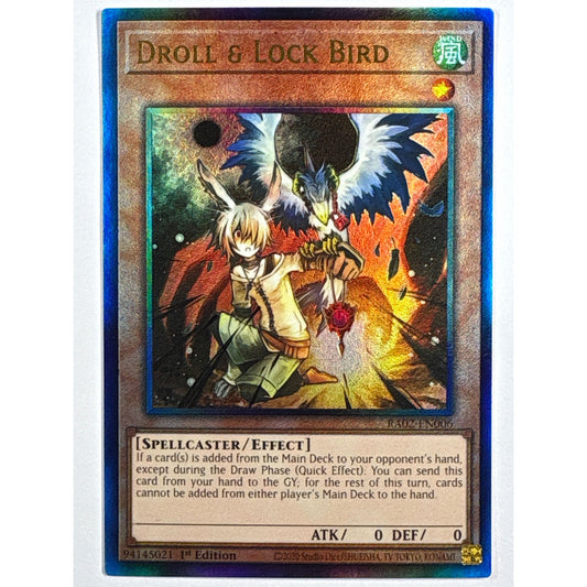 1st Edition Droll & Lock Bird Quarter Century Secret Rare RA02-EN006