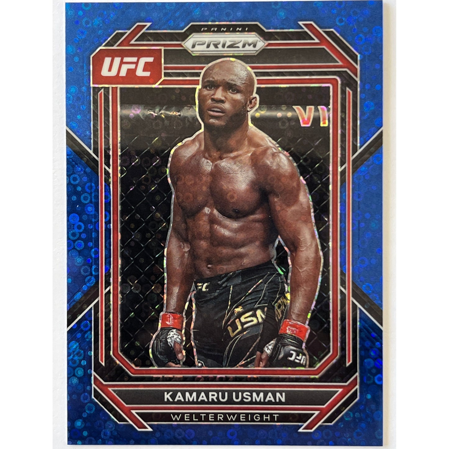 2023 Prizm Kamaru Usman Blue Disco Prizm /25