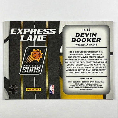 2021-22 Optic Devin Booker Express Lane Holo Prizm