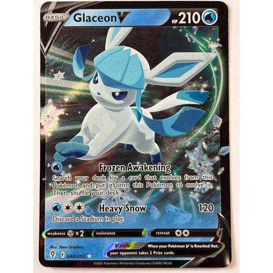 Glaceon V Holo Ultra Rare 040/203