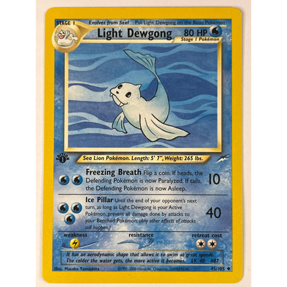 1st Edition Light Dewgong Non Holo Uncommon 45/105