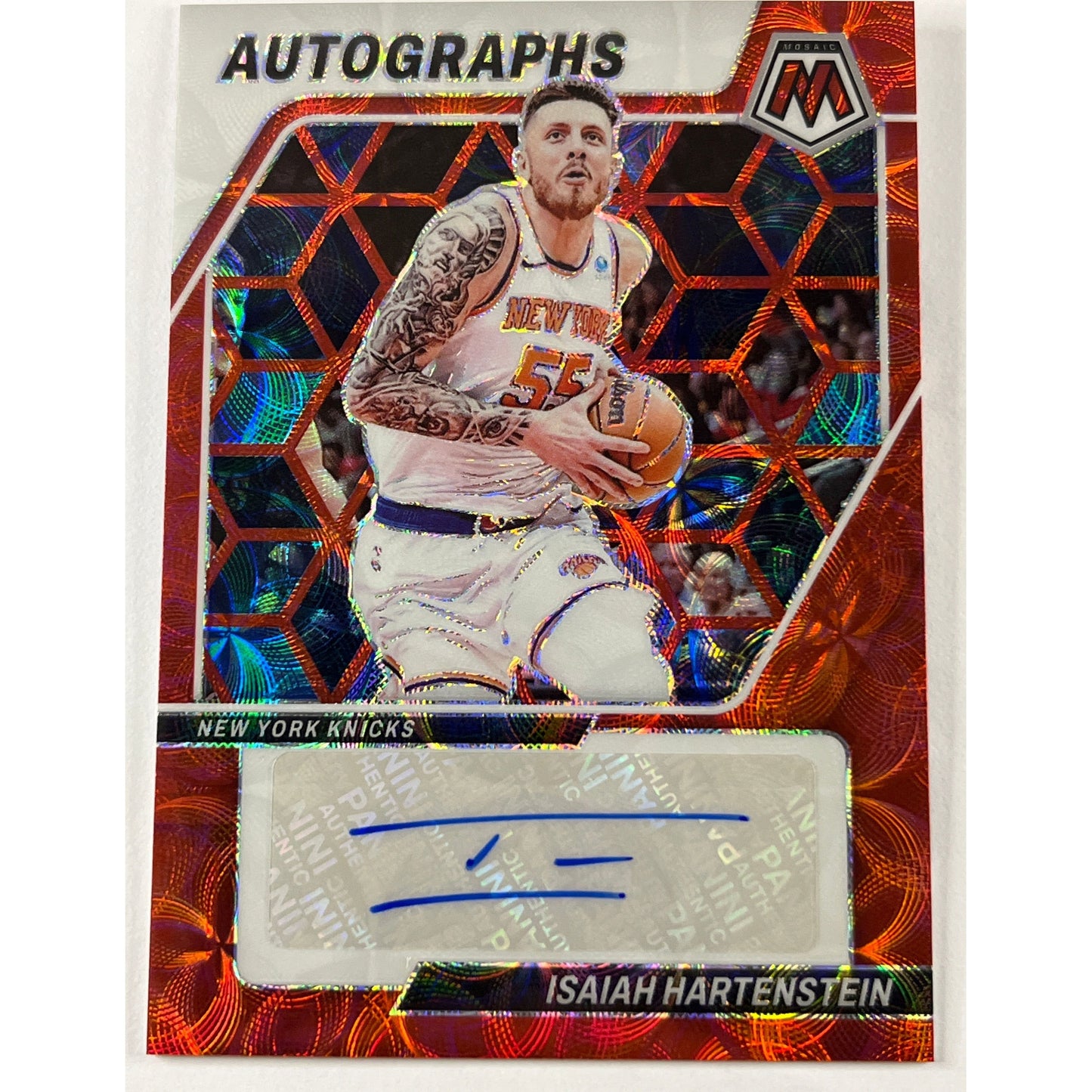 2023-24 Mosaic Isaiah Hartenstein Red Scope Prizm Auto