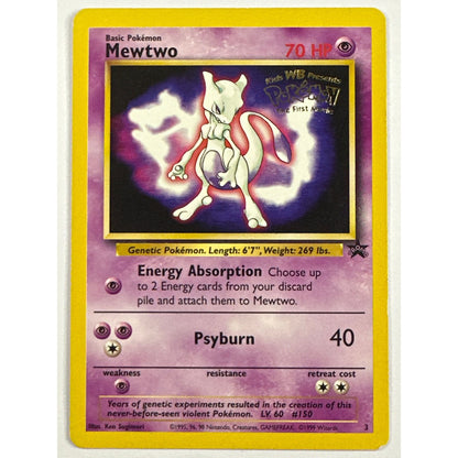 *Stamped Mewtwo Non Holo Blacks Star Promo 3