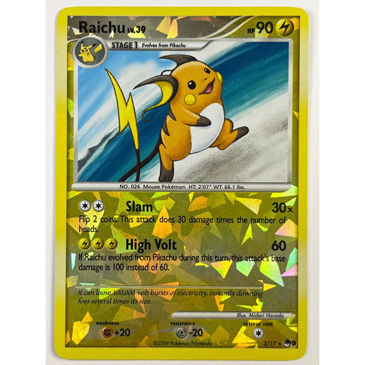 Raichu Lv. 39 Pop 9 Reverse Cracked Ice Holo 3/17