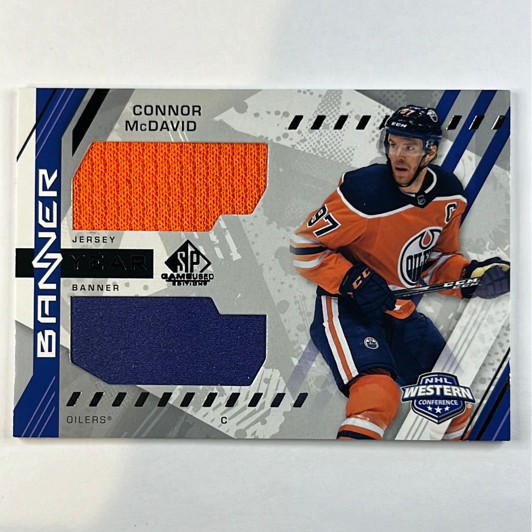 2021-22 SP Game Used Connor McDavid Banner Year Stanley Cup Playoffs Banner / Patch