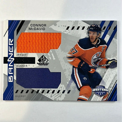 2021-22 SP Game Used Connor McDavid Banner Year Stanley Cup Playoffs Banner / Patch