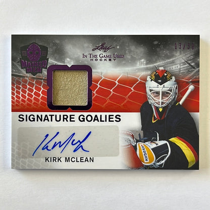 2023 In The Game Used Kirk McLean Masked Men Auto Patch /30