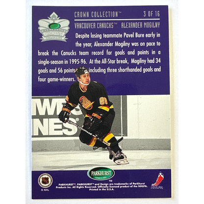 1995-96 Parkhurst Alexander Mogilny Crown Collection