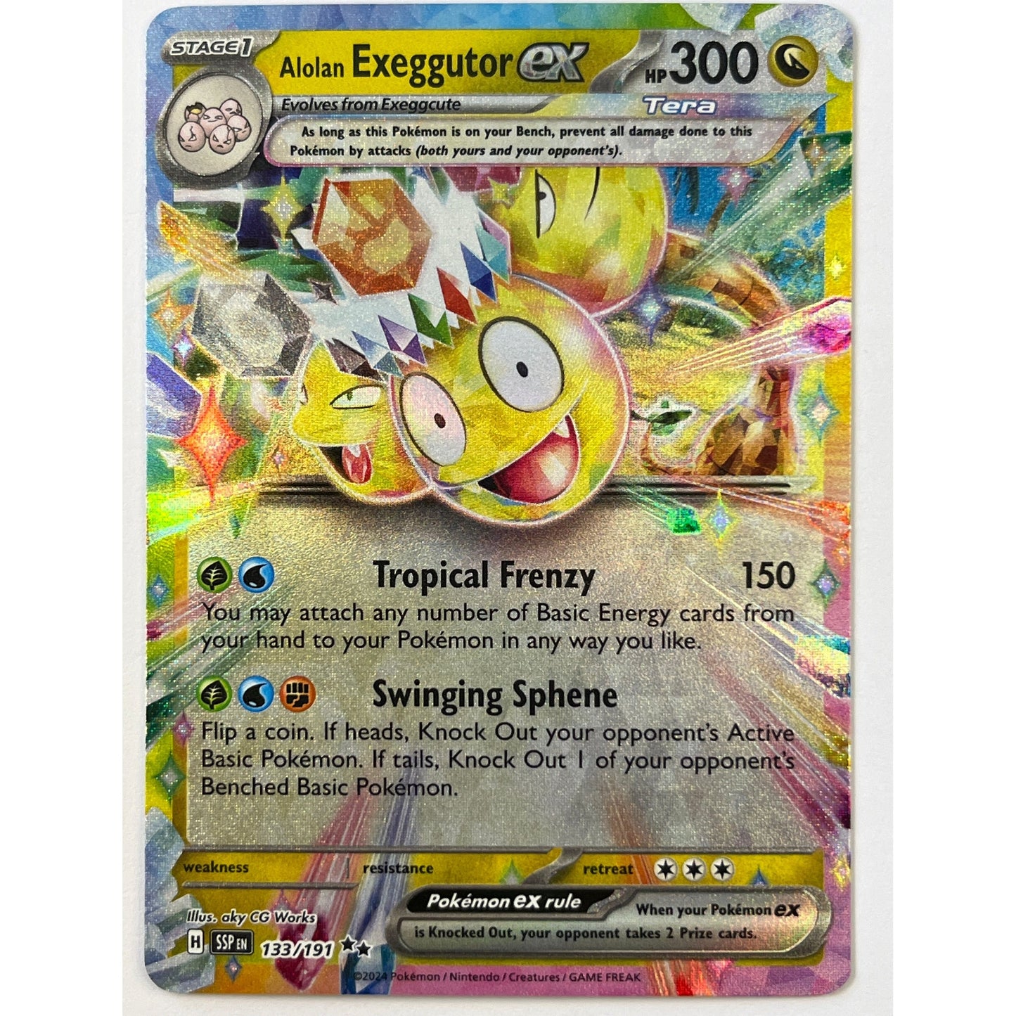 Alolan Exeggutor EX Holo Double Rare 133/191