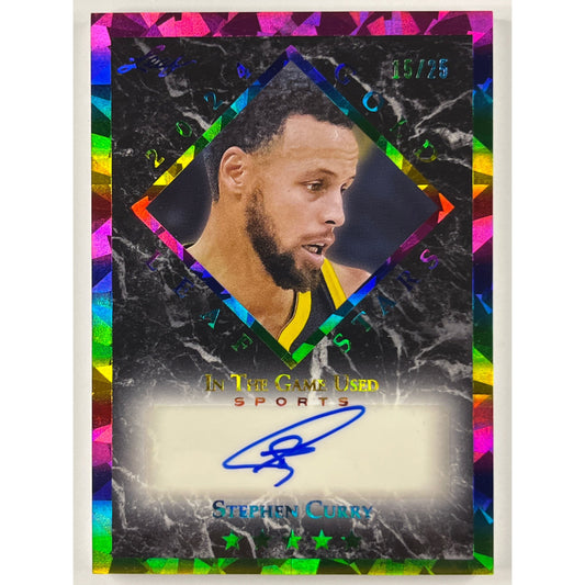 2024 Leaf In The Game Used Sports Stephen Curry Gold Stars Auto /25