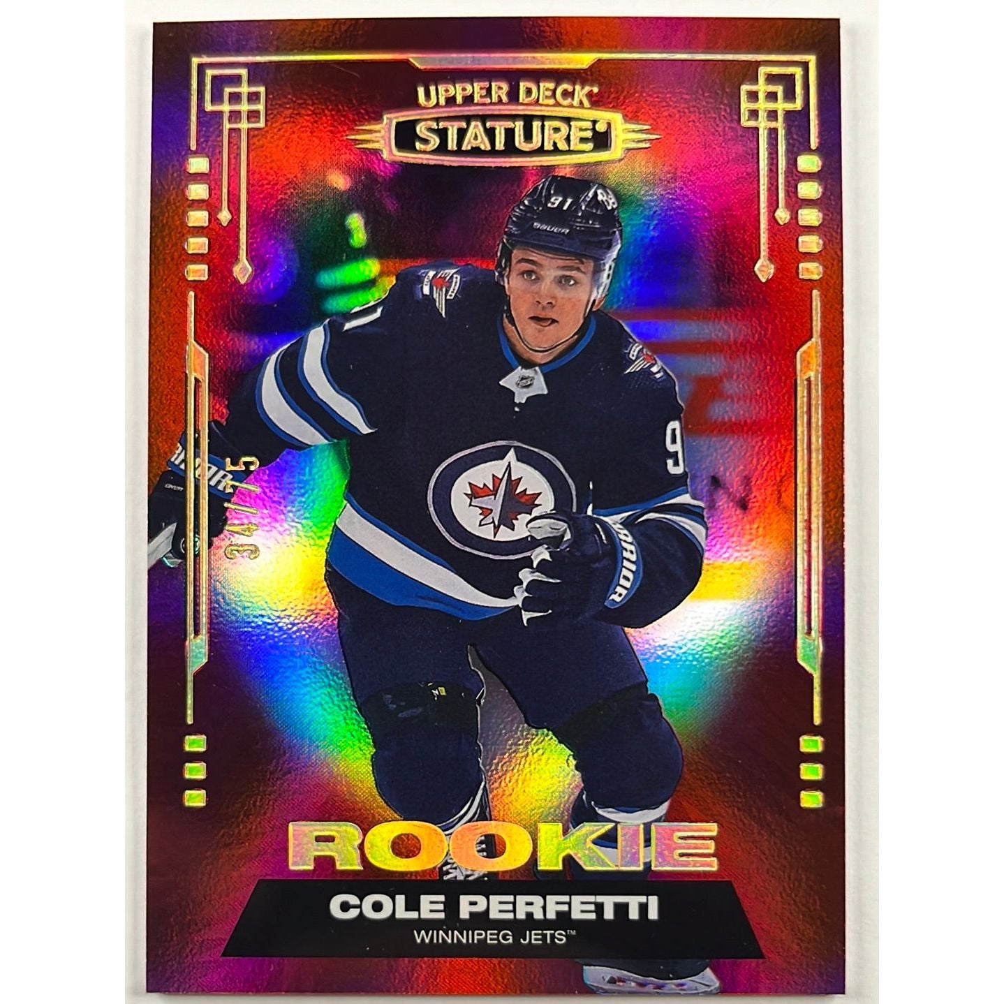 2021-22 Stature Cole Perfetti Red Rookie /75