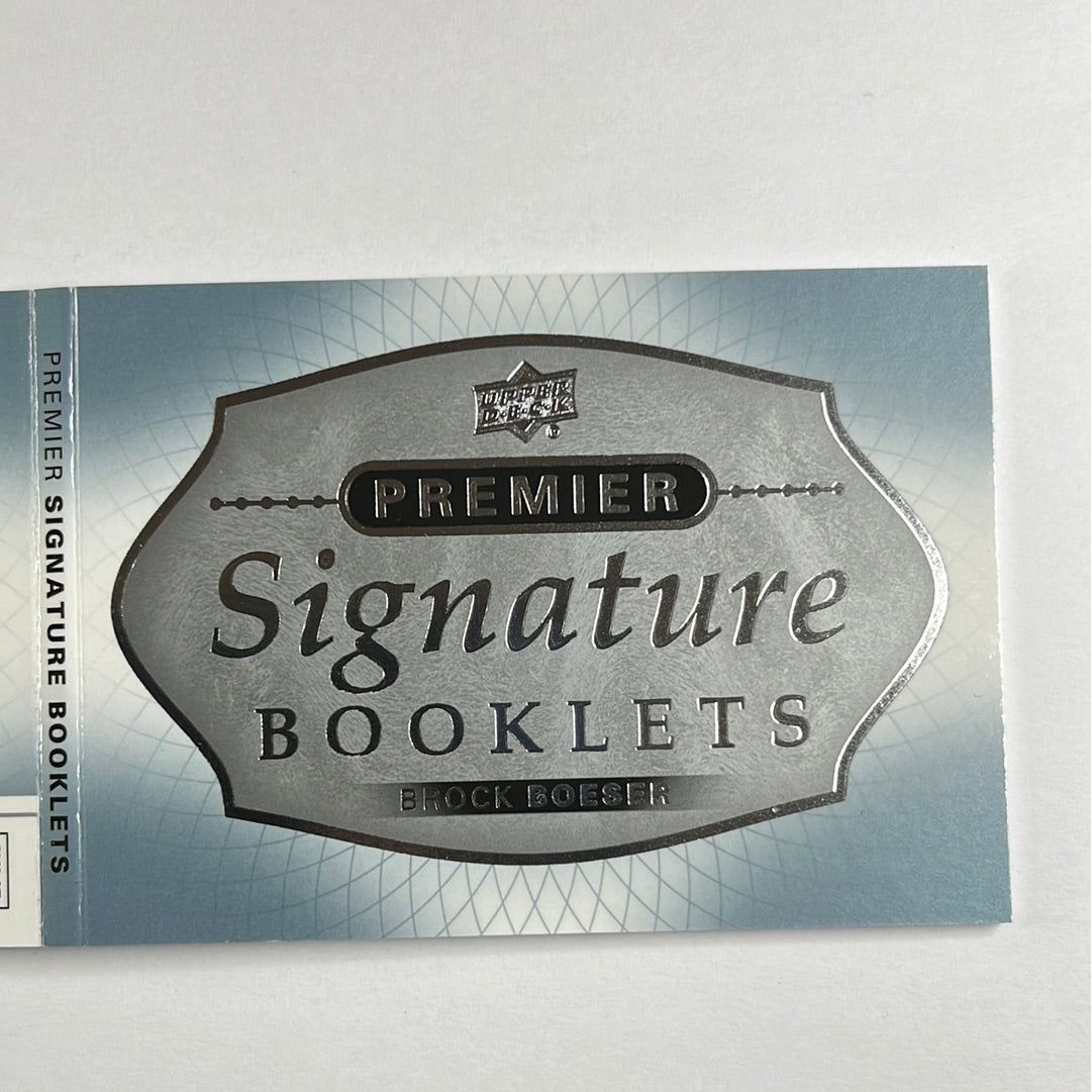 2017-18 Premier Brock Boeser Premier Signature Booklets RC