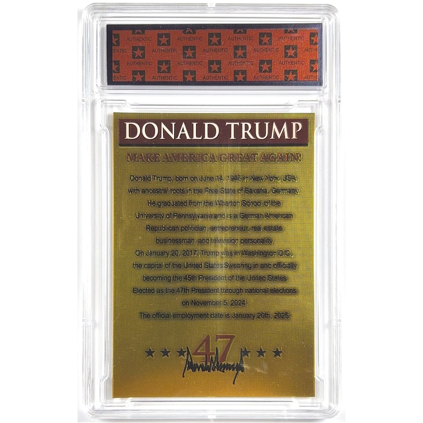 Donald Trump “The Best Is Yet To Come” Limited Run TRUMP 10 | Local Legends Cards & Collectibles