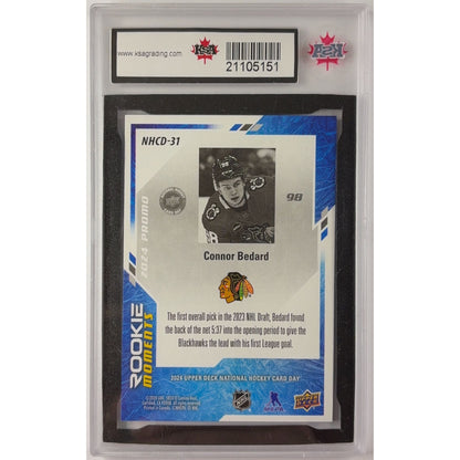 2024 Upper Deck National Connor Bedard Rookie Moments KSA 10 GEM MINT | Local Legends Cards & Collectibles