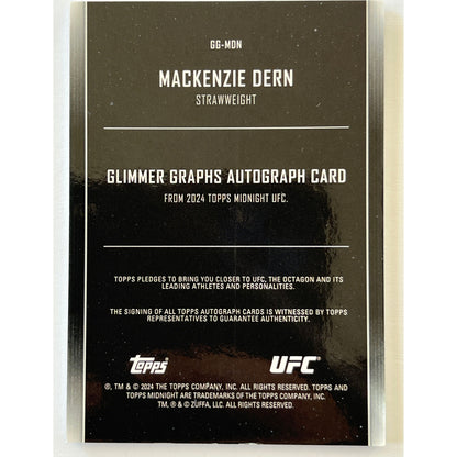 2024 Topps Midnight Mackenzie Dern Glimmer Graphs Autograph