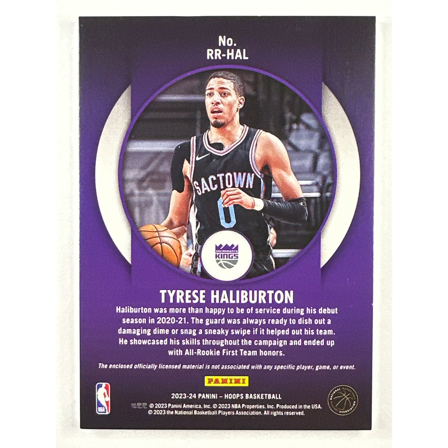 2023-24 Hoops Tyrese Haliburton Rookie Remembrance 05/25