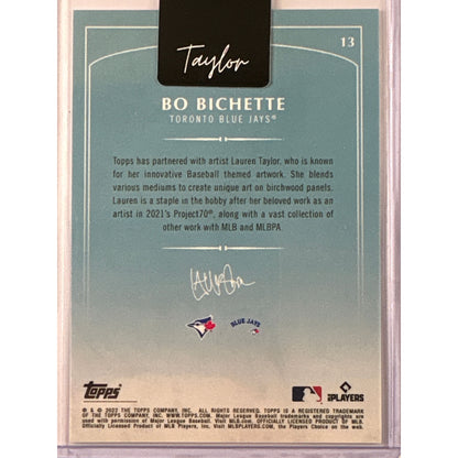 2022 Topps x Lauren Taylor Bo Bichette Artist Signed Black Auto #13