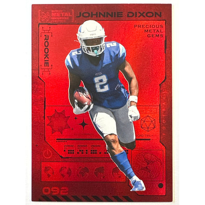 2023 Metal Universe Champions Johnnie Dixon Red Precious Metal Gems /100