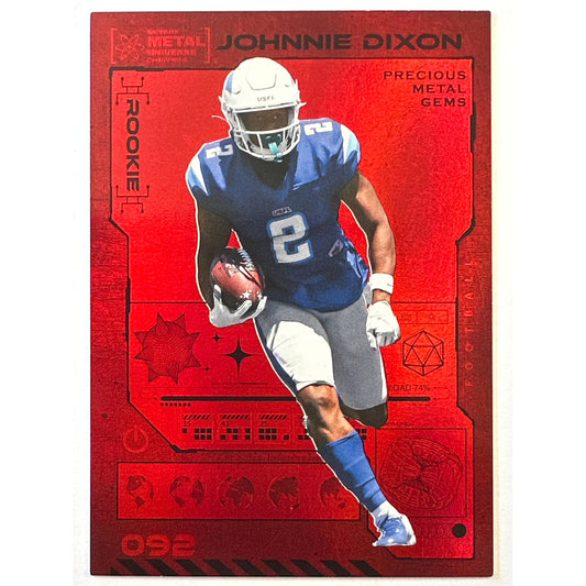 2023 Metal Universe Champions Johnnie Dixon Red Precious Metal Gems /100