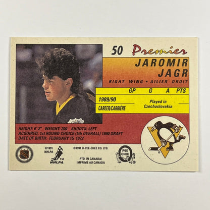 1990-91 O-Pee-Chee Premier Jaromir Jagr RC