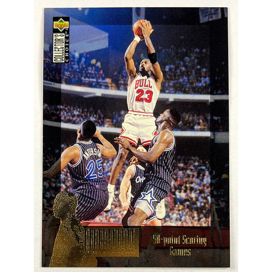 1996-97 Collectors Choice Michael Jordan The Jordan Collection 50 Point Scoring Games Gold Foil