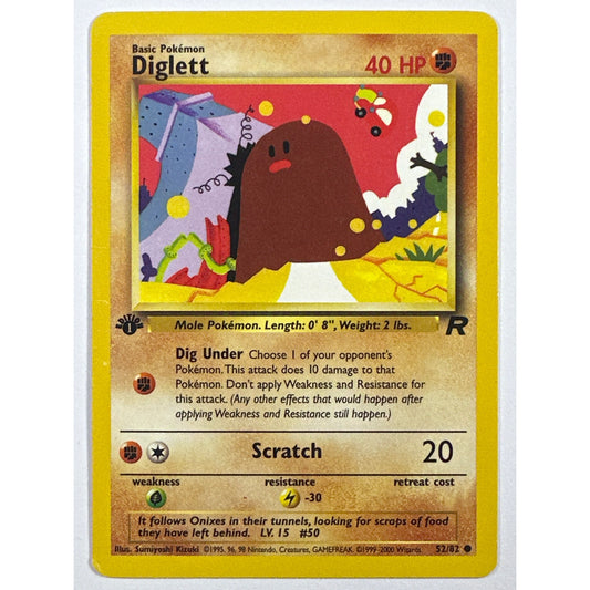 1st Edition Diglett Non Holo Common 52/82
