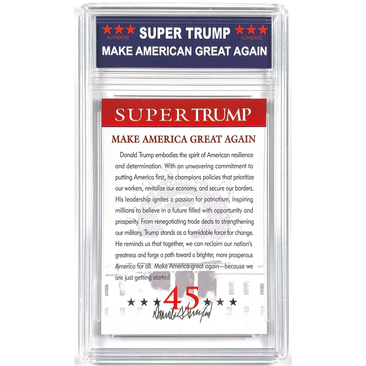 Donald Trump “Super Trump” #4 Limited Run TRUMP 10 | Local Legends Cards & Collectibles