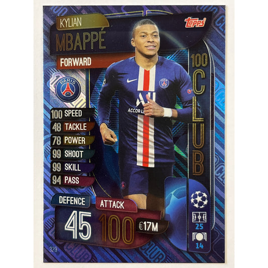 2019-20 Match Attax Kylian Mbappe 100 Club