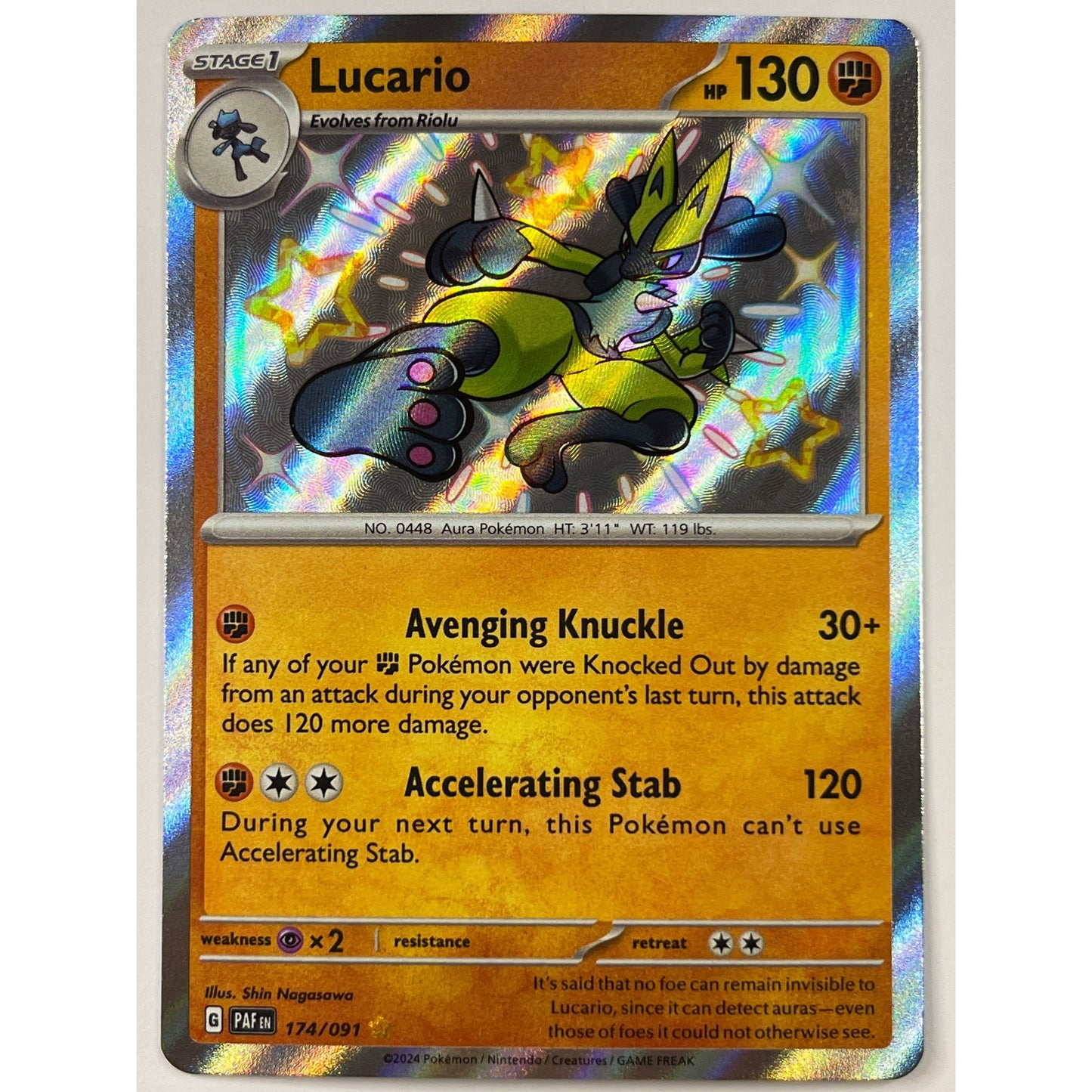 Lucario Holo Shiny Rare 174/091