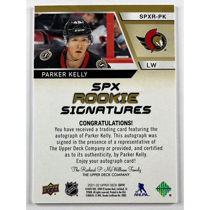 2021-22 SPX Parker Kelly Rookie Signatures
