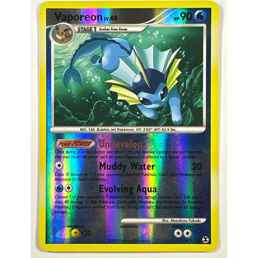 Vaporeon LV. 48 Reverse Holo Rare 34/111
