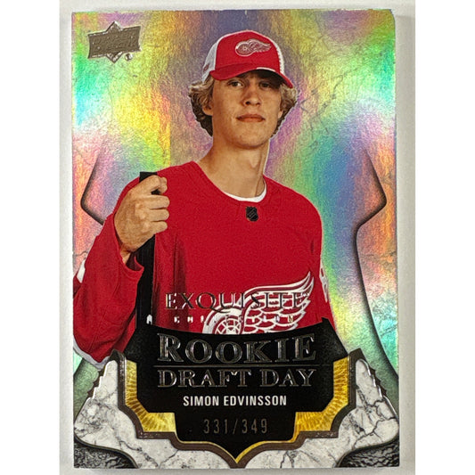 2023-24 ICE Exquisite Collection Simon Edvinsson Rookie Draft Day /349