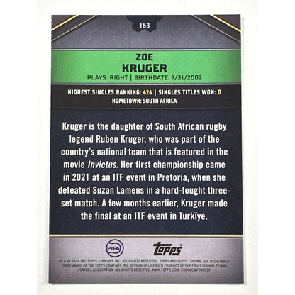 2024 Topps Geaphite Zoe Kruger Refractor /199