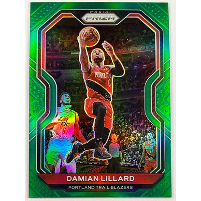 2020-21 Prizm Damian Lillard Green Holo Prizm