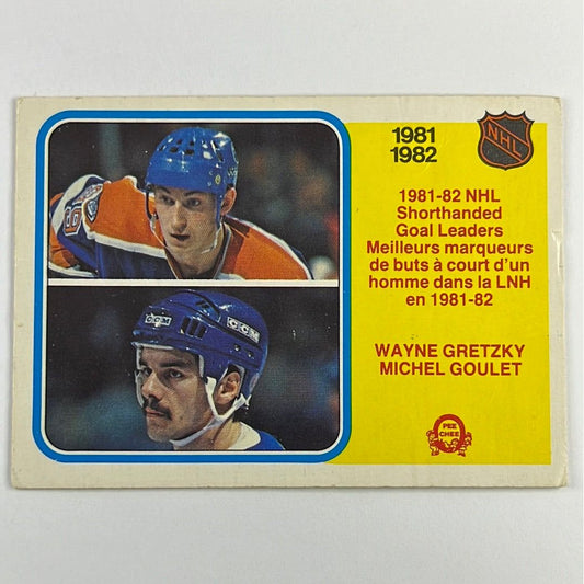 1982-83 O-Pee-Chee Gretzky / Goulet Shorthanded Goals Leader