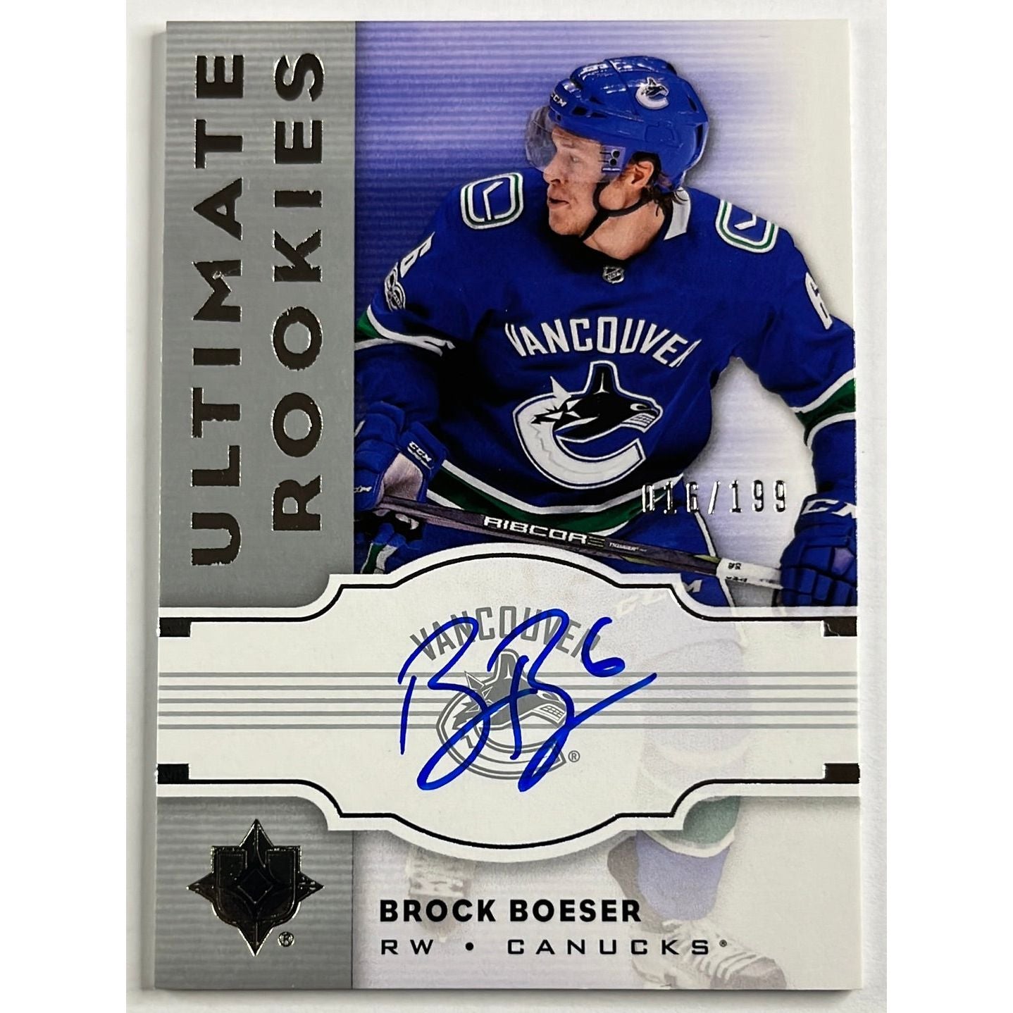 2017-18 Ultimate Collection Brock Boeser Ultimate Rookies Auto 16/199