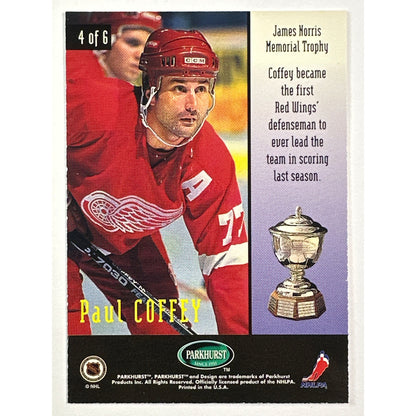 1994-95 Parkhurst Paul Coffey Norris Trophy Embossed