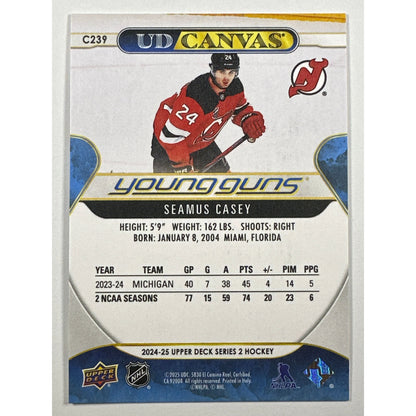 2024-25 Series 2 Seamus Casey UD Canvas Young Guns